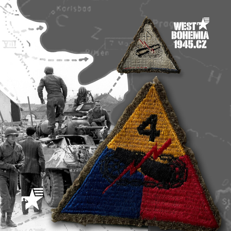 Originální nášivka US 4. obrněná divize